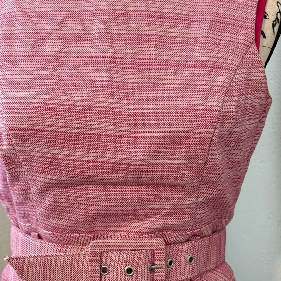 Banana Republic Pink Ribbed Sheath Midi Dress - Picture 3 of 4